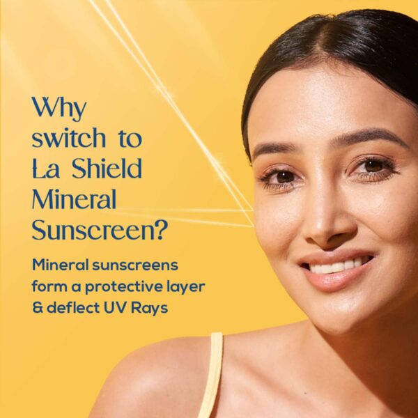 La Shield Pollution Protect Mineral Sunscreen Gel SPF 50 Pack of 2 (50 g) Combo - La Shield
