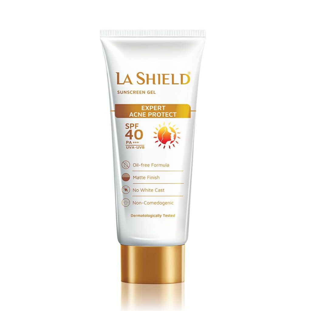 La Shield SPF 40 PA+++ Mineral Sunscreen Gel | Superior Matte Finish | Oil-free | Lightweight | No white cast | For Acne Prone, Oily or sensitive skin |Dermatologist Prescribed...