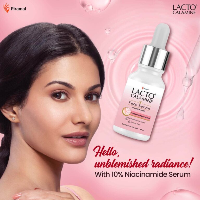 Lacto Calamine 10% Niacinamide Face Serum, non sticky to Minimise pores & Fade pigmentation (30ml) - Lacto Calamine