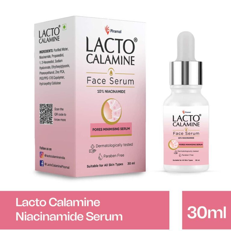 Lacto Calamine 10% Niacinamide Face Serum, non sticky to Minimise pores & Fade pigmentation (30ml) - Lacto Calamine