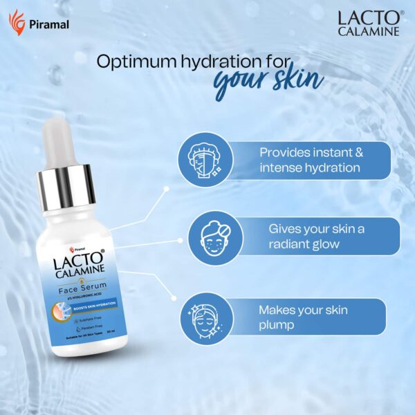 Lacto Calamine 2% Hyaluronic acid face serum with Penta-Ceramide for Plump & Bouncy skin (30ml) - Lacto Calamine