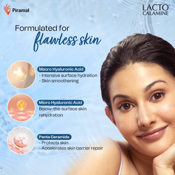 Lacto Calamine 2% Hyaluronic acid face serum with Penta-Ceramide for Plump & Bouncy skin (30ml) - Lacto Calamine