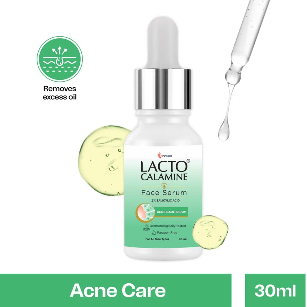 Lacto Calamine 2% Salicylic Acid Face Serum to balance oil, Reduce Acne & blackheads (30ml) - Lacto Calamine