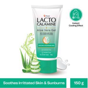 Lacto Calamine Aloe Vera Gel with 99% Natural Aloe Vera, Vitamin E & Glycerin for Hair & Face (150g) - Lacto Calamine