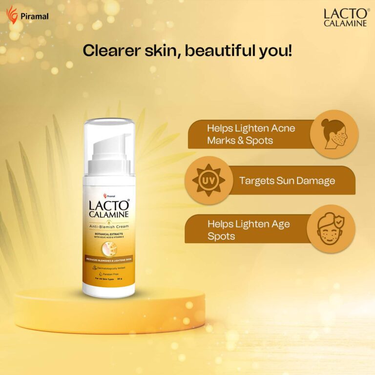 Lacto Calamine Anti Blemish & Pigmentation Removal Cream with botanical extracts,Lighten Marks (30g) - Lacto Calamine