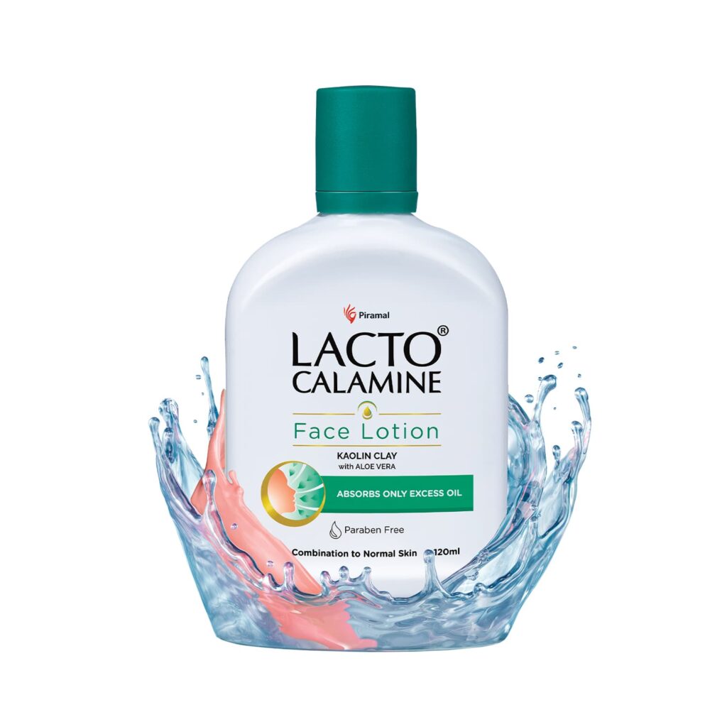 Lacto Calamine Face & Body Lotion Moisturizer, Combination to Normal Skin-Aloe Vera Extracts (120ml) - Lacto Calamine