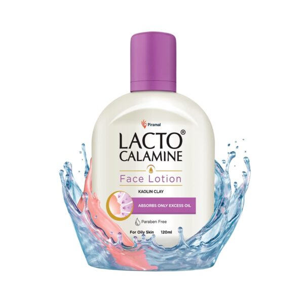 Lacto Calamine Face & Body Lotion Moisturizer for Oily Skin- Kaolin Clay & Glycerin Extracts (120ml) - Lacto Calamine