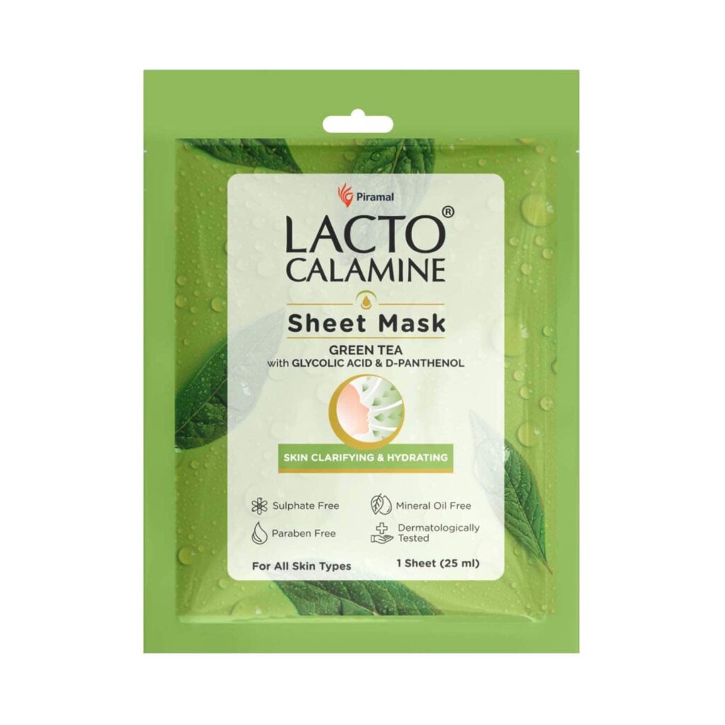 Lacto Calamine Green Tea Face Sheet Mask (25ml) - Lacto Calamine