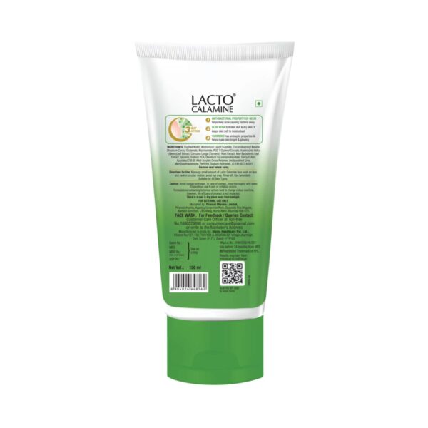 Lacto Calamine Neem With Aloe Vera & Turmeric Facewash (150ml) - Lacto Calamine