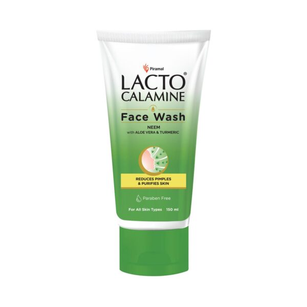 Lacto Calamine Neem With Aloe Vera & Turmeric Facewash (150ml) - Lacto Calamine