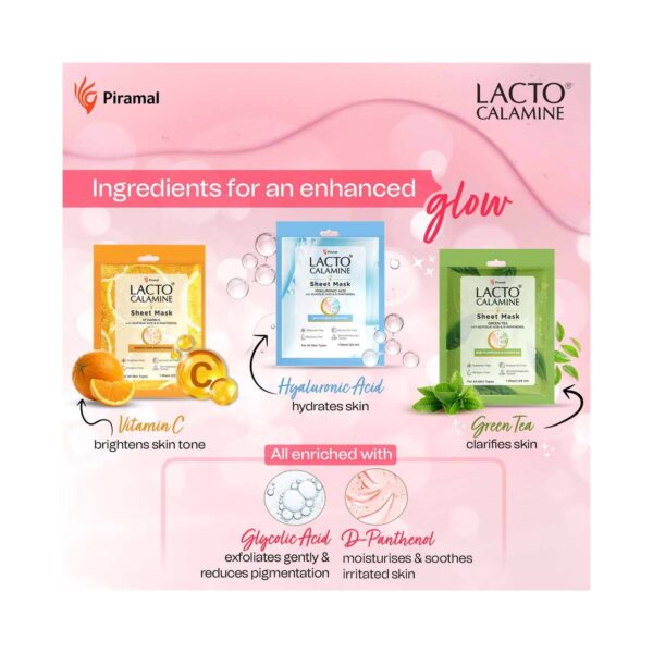 Lacto Calamine Vitamin C Face Sheet Mask (25ml) - Lacto Calamine