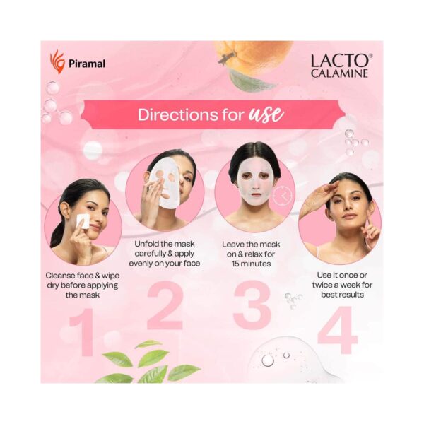 Lacto Calamine Vitamin C Face Sheet Mask (25ml) - Lacto Calamine