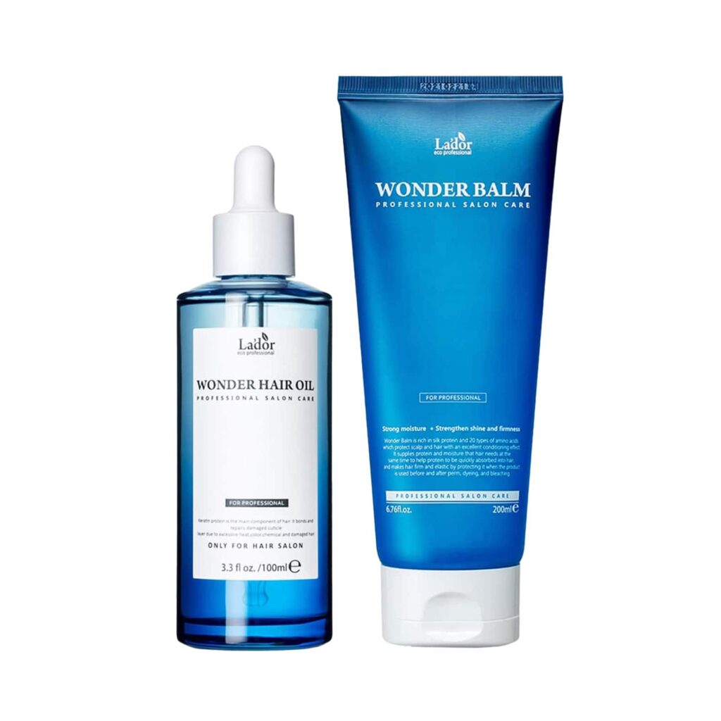 Lador Frizz-Free Fix - Wonder Balm & Hair Oil Combo for Moisture, Protein & Smooth Hair - Lador
