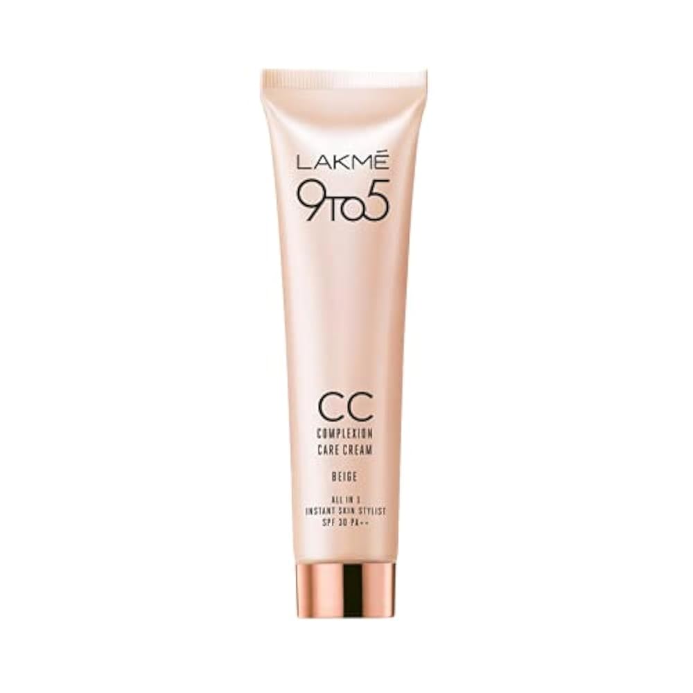 LAKMÉ 9 To 5 Cc Full Coverage Natural Cream For All Skin Types Beige, 20G, Pack Of 1