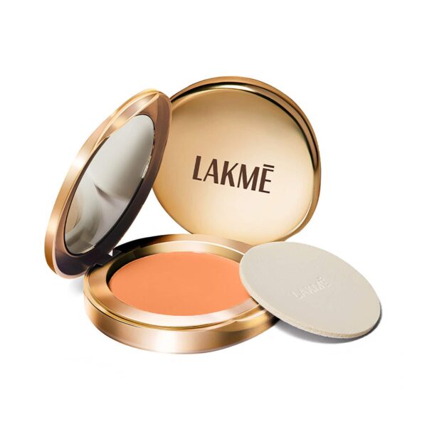 Lakme 9 to 5 Powerplay Matte Compact, Oil Control Formula, With Vitamin E, Apricot (8 g) - Lakme