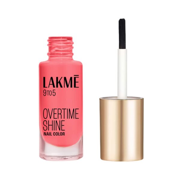 Lakme 9 to 5 Primer + Gloss Nail Color - Blush Punch (6 ml) - Lakme
