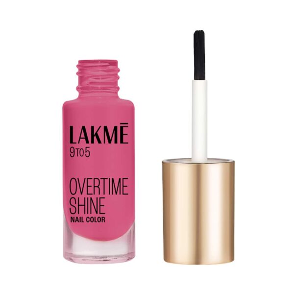 Lakme 9 to 5 Primer + Gloss Nail Color - Magenta Mix (6 ml) - Lakme