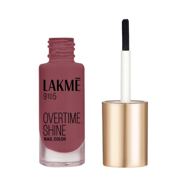 Lakme 9 to 5 Primer + Gloss Nail Color - Mulberry Bush (6 ml) - Lakme