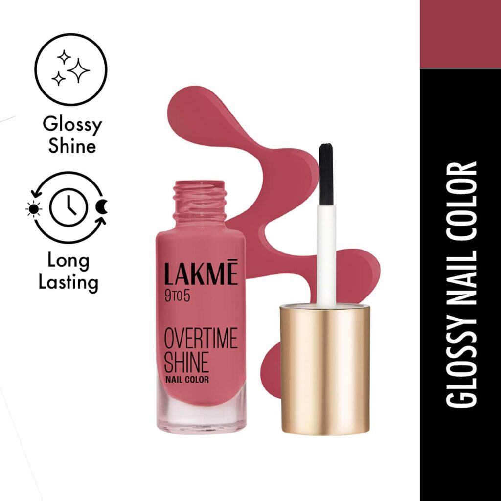 Lakme 9 to 5 Primer + Gloss Nail Color - Ruby Rush (6 ml) - Lakme