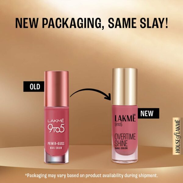 Lakme 9 to 5 Primer + Gloss Nail Color - Ruby Rush (6 ml) - Lakme