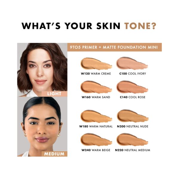 Lakme 9 To 5 Primer + Matte Perfect Cover Foundation Mini SPF 20 - C100 Cool Ivory (15ml) - Lakme