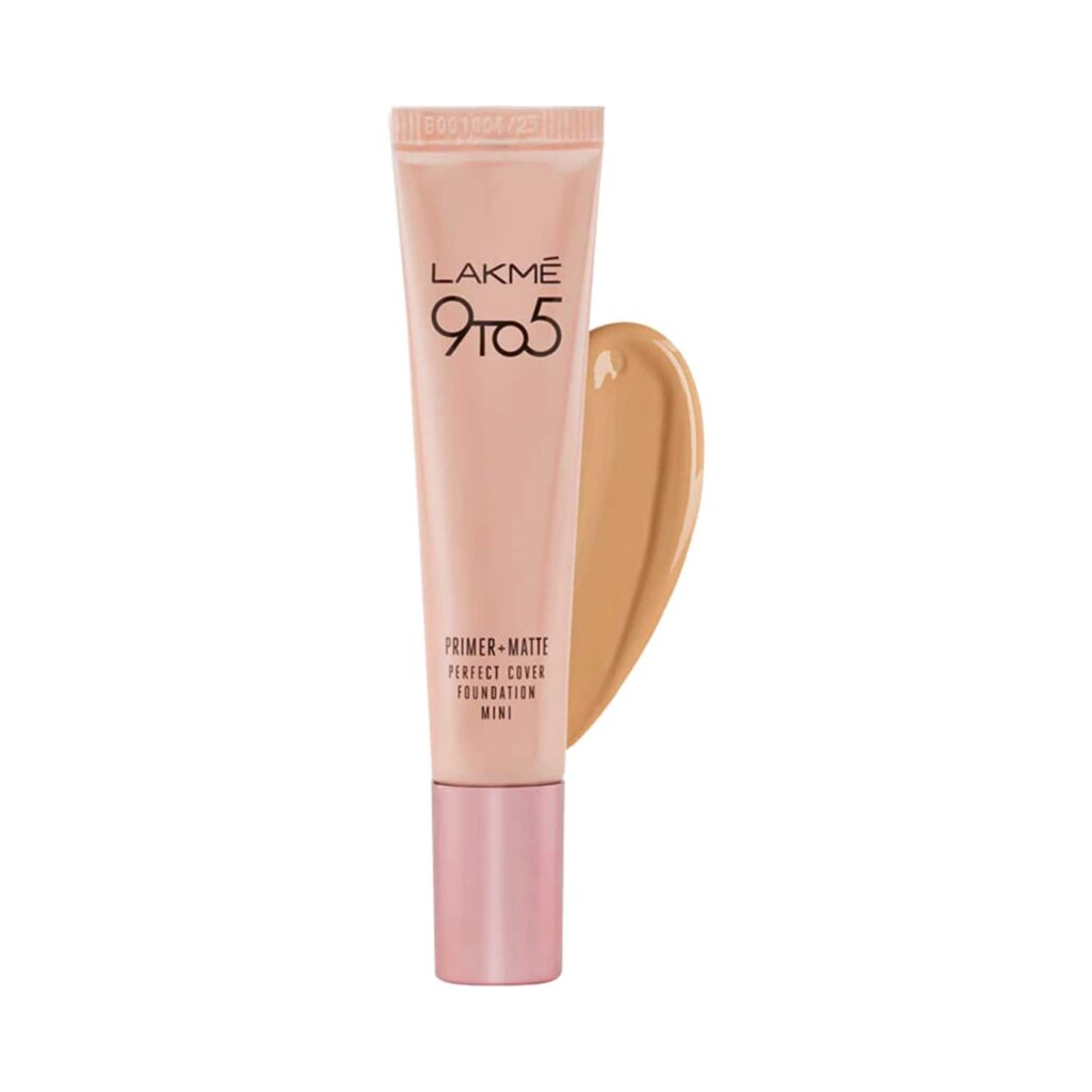 Lakme 9 To 5 Primer + Matte Perfect Cover Foundation Mini SPF 20 - W240 Warm Beige (15ml) - Lakme