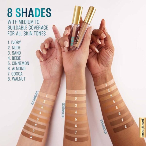 Lakme 9to5 Hya Matte Liquid Concealer - Cinnamon (2 ml) - Lakme
