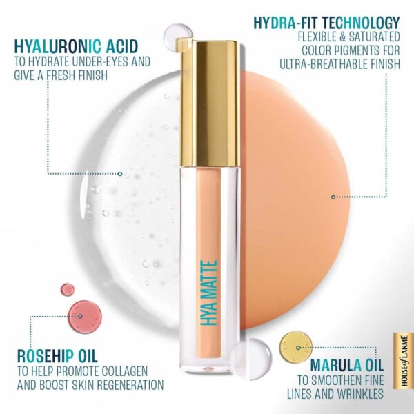 Lakme 9to5 Hya Matte Liquid Concealer - Sand (2 ml) - Lakme