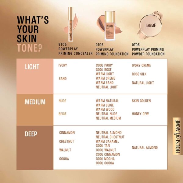 Lakme 9to5 Powerplay Priming Concealer Built in Primer Hydrating - 39 Cocoa (5.4 ml) - Lakme