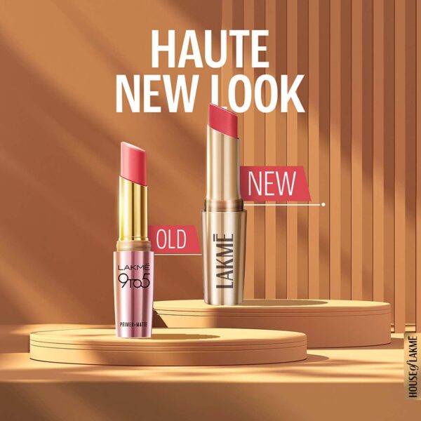 Lakme 9to5 Powerplay Priming Matte Lipstick Lasts 16hrs - Red Twist (3.6 g) - Lakme