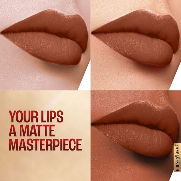 Lakme 9to5 Powerplay Priming Matte Lipstick Lasts 16hrs - Rustic Brown (3.6 g) - Lakme