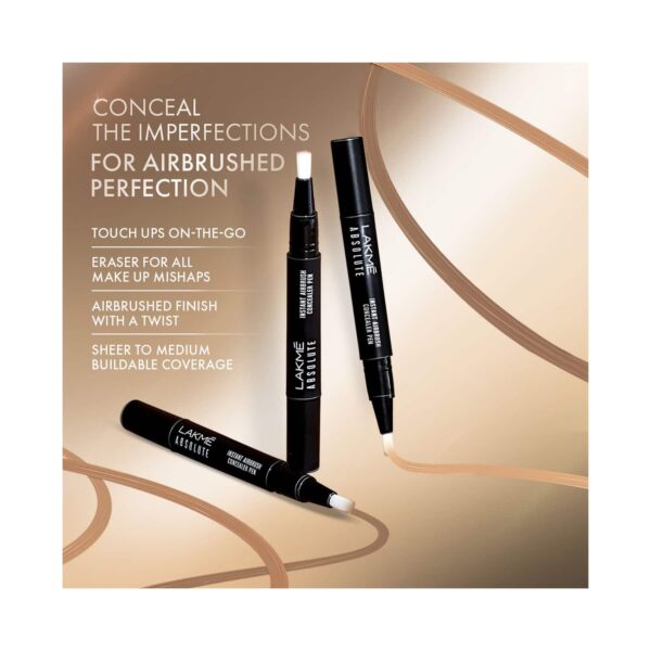 Lakme Absolute Instant Airbrush Concealer Pen - Beige (1.8g) - Lakme