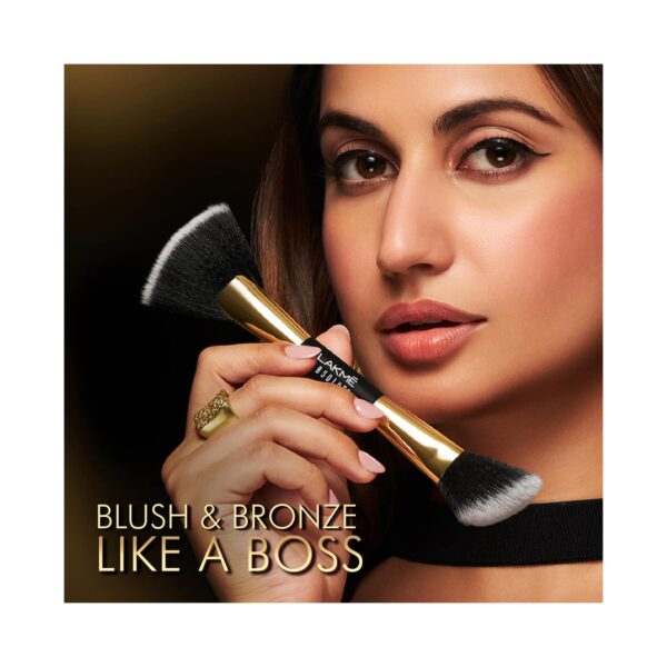 Lakme Absolute Makeup Master Tools - Dual Ended Blush and Contour Brush - Lakme