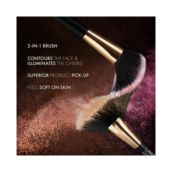 Lakme Absolute Makeup Master Tools - Dual Ended Blush and Contour Brush - Lakme