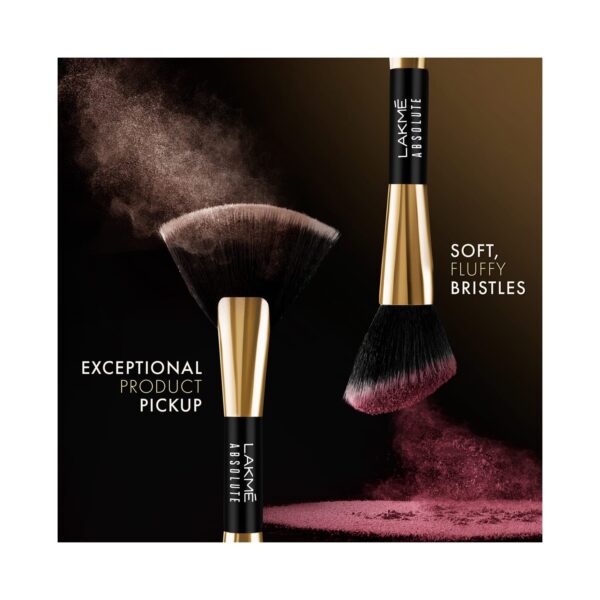 Lakme Absolute Makeup Master Tools - Dual Ended Blush and Contour Brush - Lakme