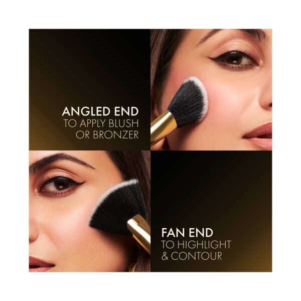 Lakme Absolute Makeup Master Tools - Dual Ended Blush and Contour Brush - Lakme