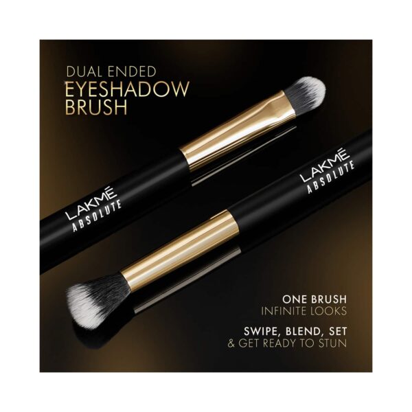 Lakme Absolute Makeup Master Tools - Dual Ended Eyeshadow Brush - Lakme