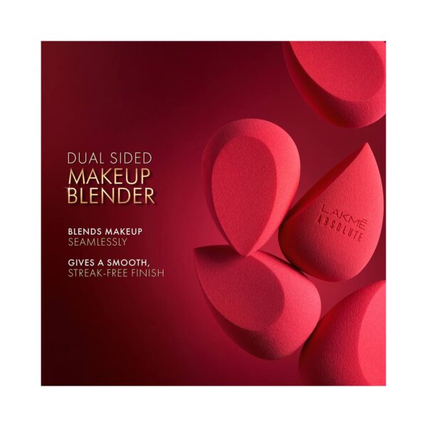 Lakme Absolute Makeup Master Tools - Dual Ended Sided Beauty Blender - Lakme