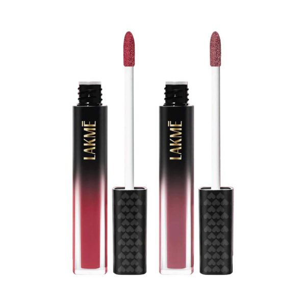 Lakme Absolute Mousse Date Night Combo- Love Struck Red & Date Night Pink - Lakme