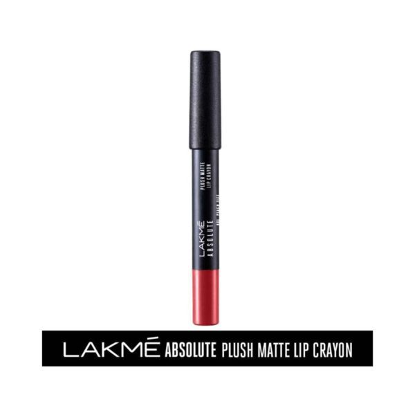 Lakme Absolute Plush Matte Lip Crayon - 401 Peach Fizz (2.8g) - Lakme