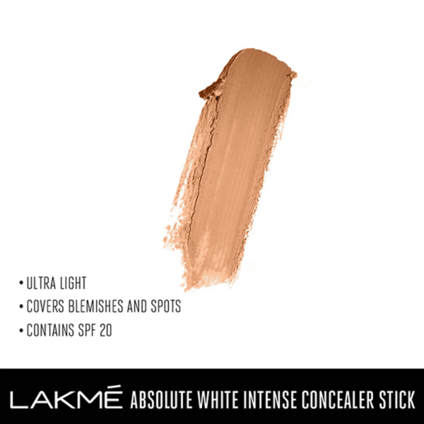 Lakme Absolute White Intense SPF 20 Concealer Stick - Honey 05 (3.6g) - Lakme