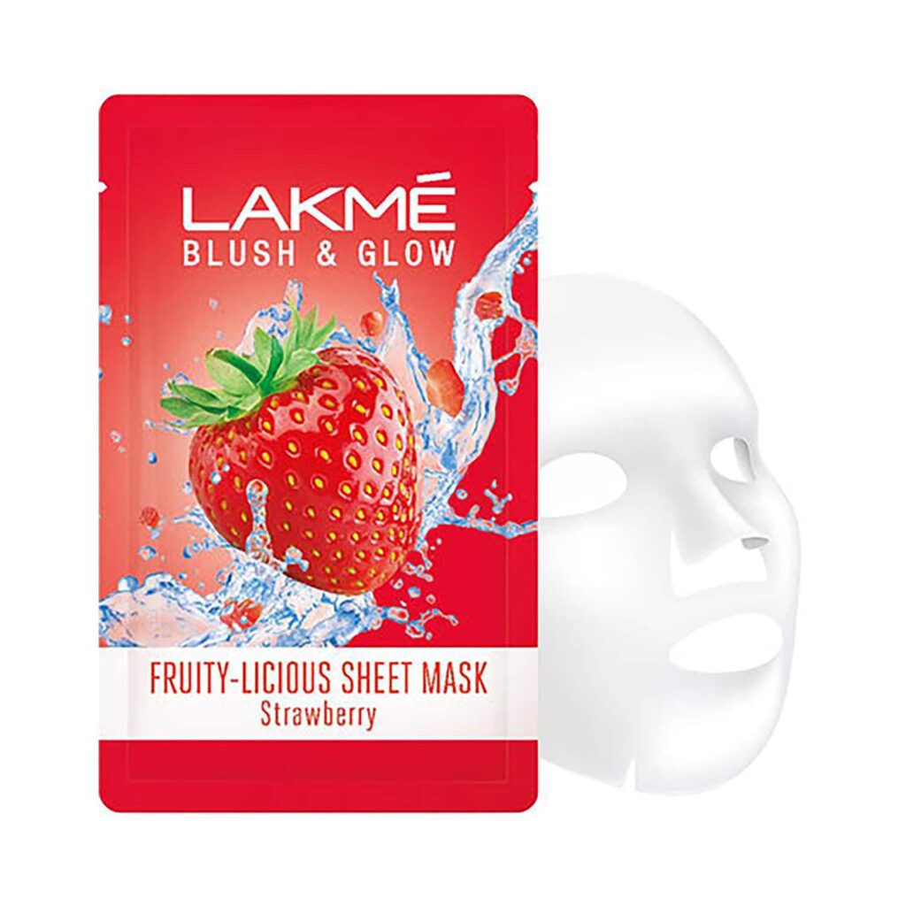Lakme Blush & Glow Strawberry Sheet Mask (25 ml) - Lakme