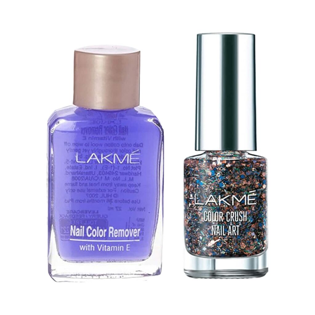 Lakme Color Crush Nail Art - G12 + Nail Polish Remover Combo - Lakme