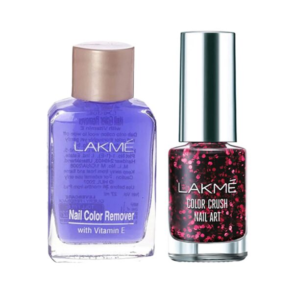 Lakme Color Crush Nail Art - G4 + Nail Polish Remover Combo - Lakme