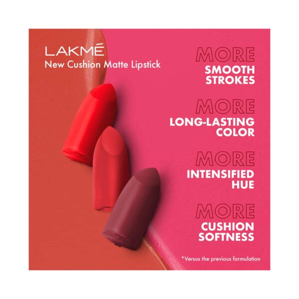 Lakme Cushion Matte Lipstick - Brown Chili (4.5g) - Lakme