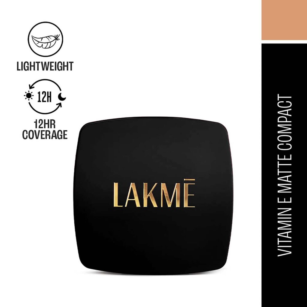 Lakme Forever Matte Compact Smooth Finish Lasts for 12 Hrs Even Toned Look - Natural Beige (9 g) - Lakme