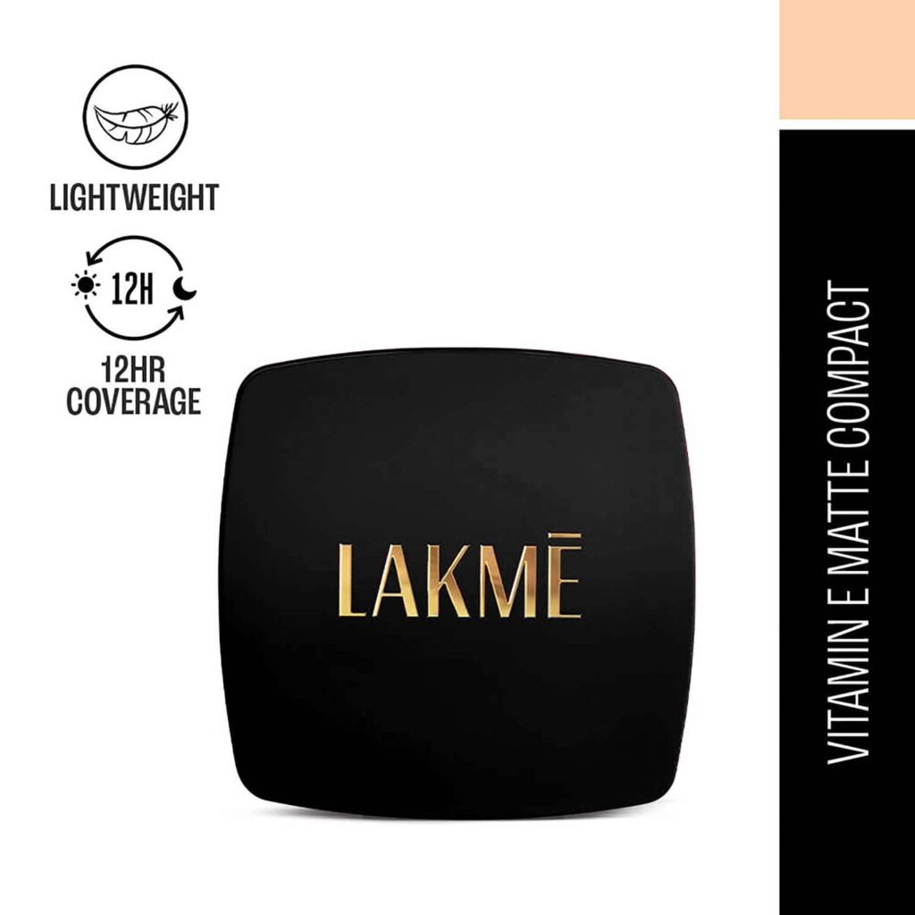 Lakme Forever Matte Compact Smooth Finish Lasts for 12 Hrs Even Toned Look - Marble (9 g) - Lakme