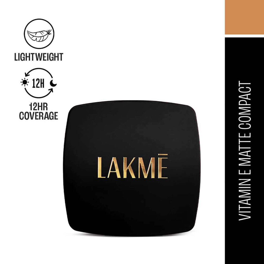 Lakme Forever Matte Compact Smooth Finish Lasts for 12 Hrs - Natural Cinnamon (9 g) - Lakme