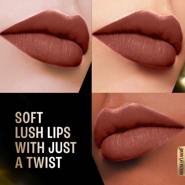Lakme Forever Matte Lipstick Made with French Rose Oil Extracts - Brown Sugar (4.5 g) - Lakme