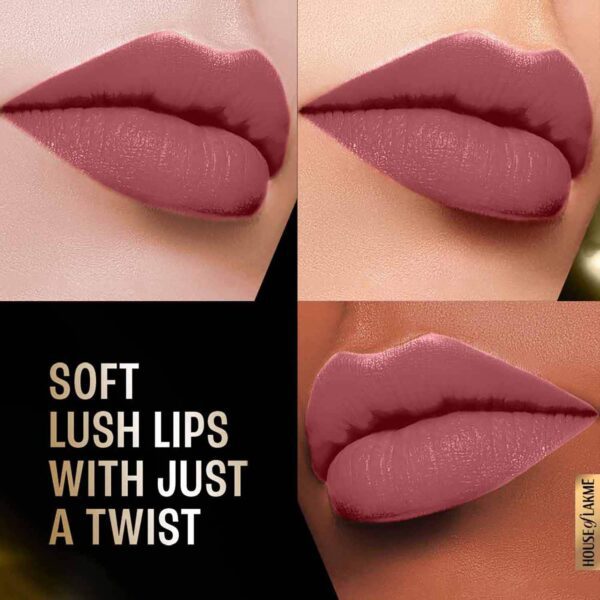 Lakme Forever Matte Lipstick Made with French Rose Oil Extracts - Pink Geranium (4.5 g) - Lakme